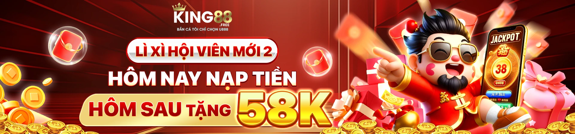 Lì xì hội viên mới 2 hôm nay nạp tiền hôm sau tặng 8888k